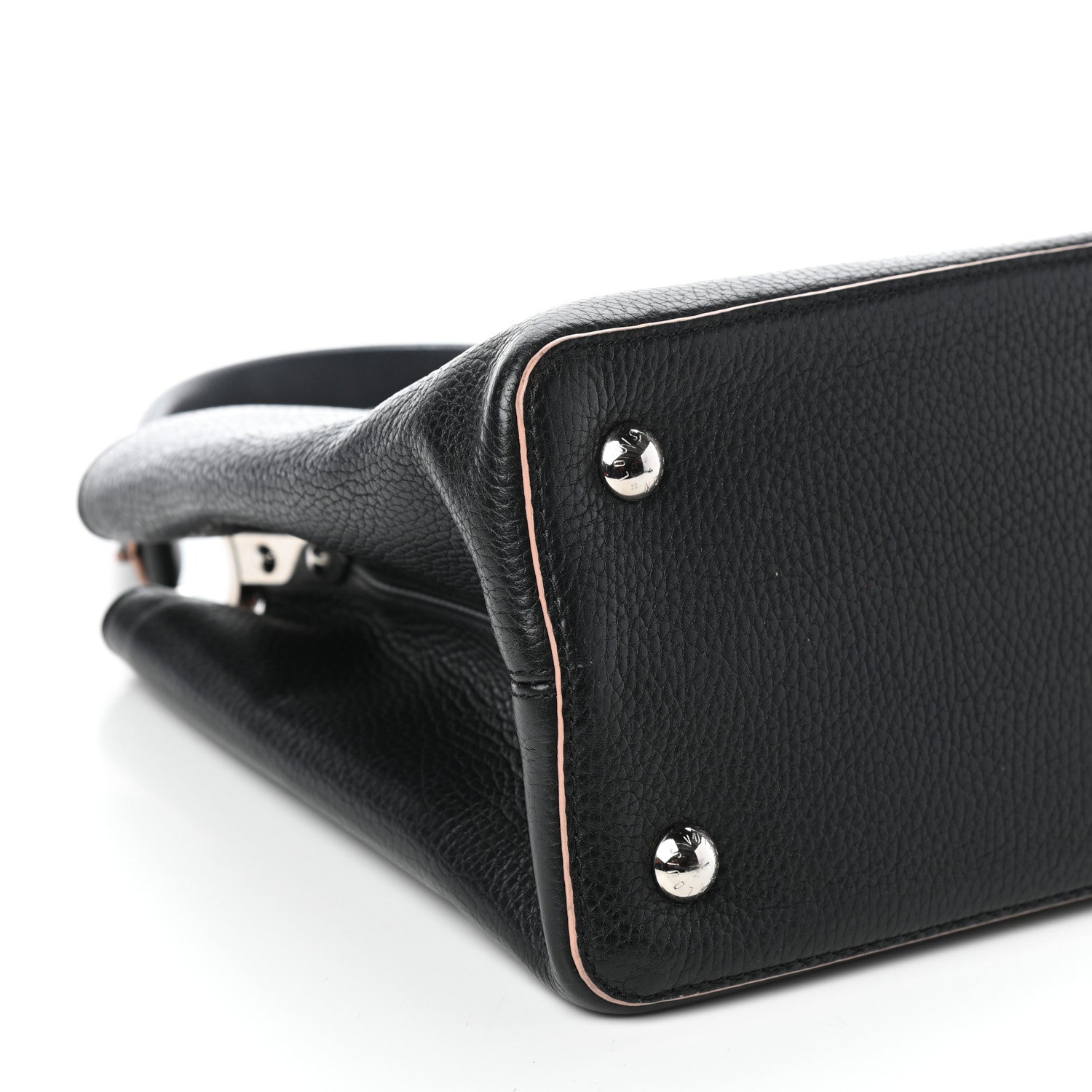 Louis Vuitton Taurillon Capucines MM Black Petale 8 of 9