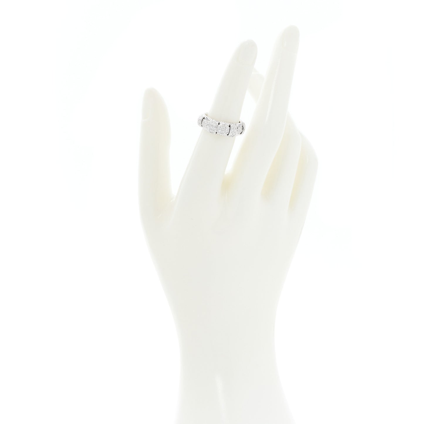 18K White Gold Diamond Appasionata Woven Ring 50 5.25