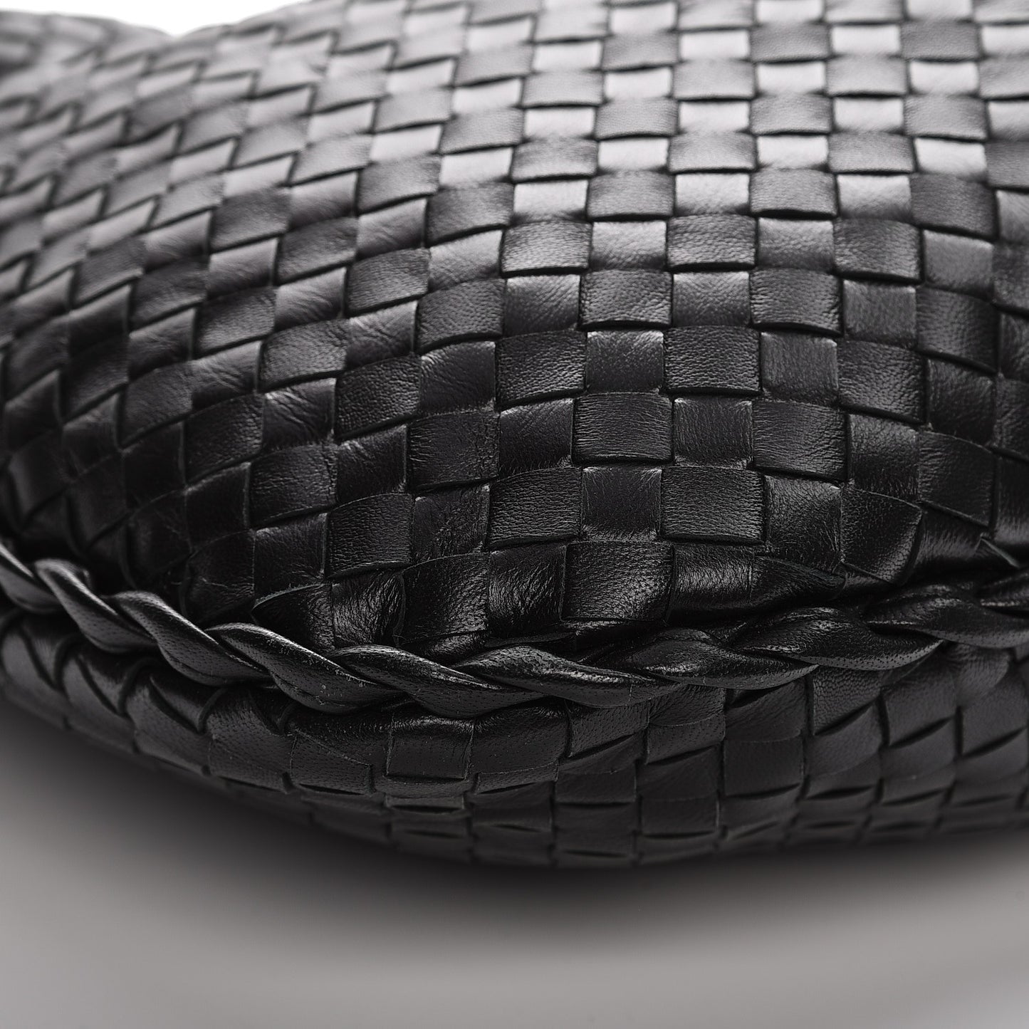 Nappa Intrecciato Large Hobo Nero Black