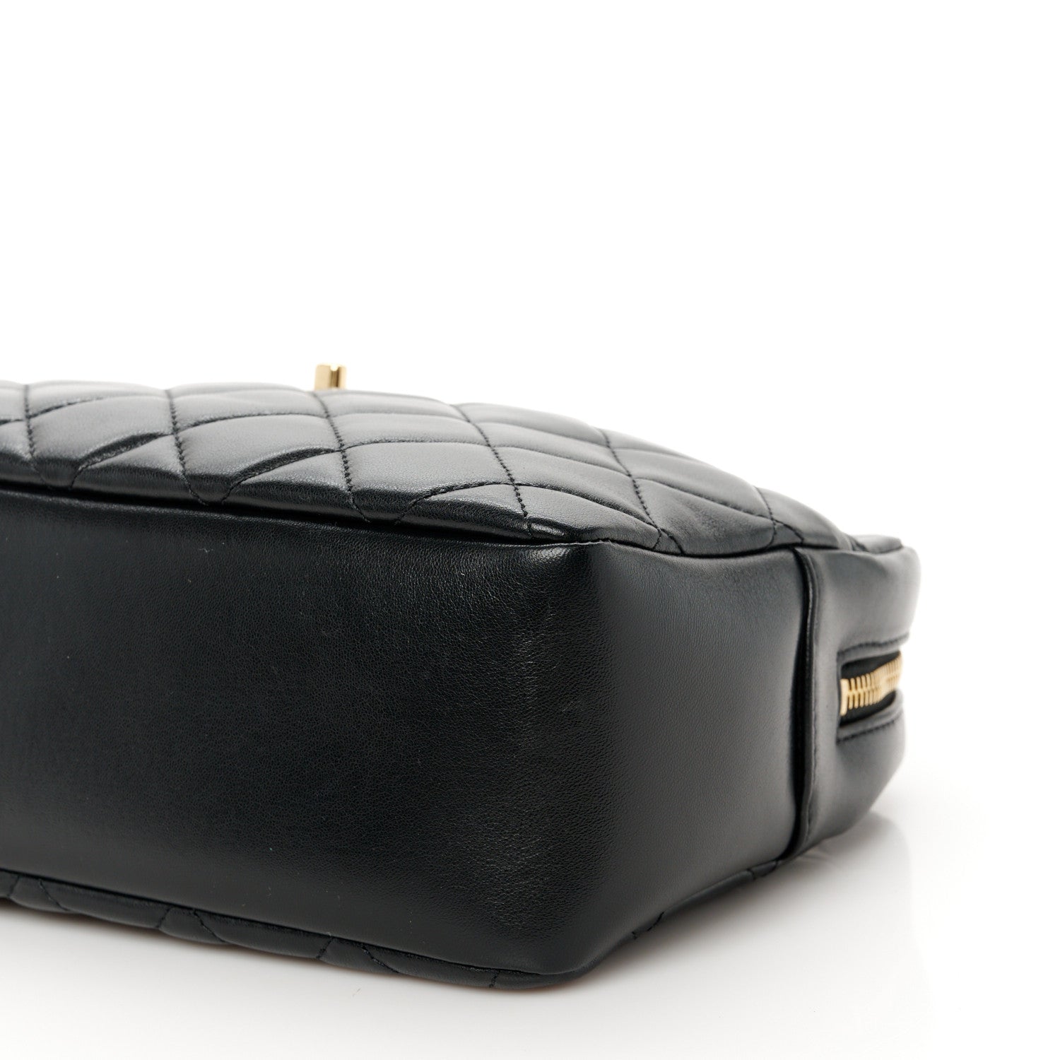 Chanel Shiny Lambskin Quilted Medium Camera Case Black 11 of 11