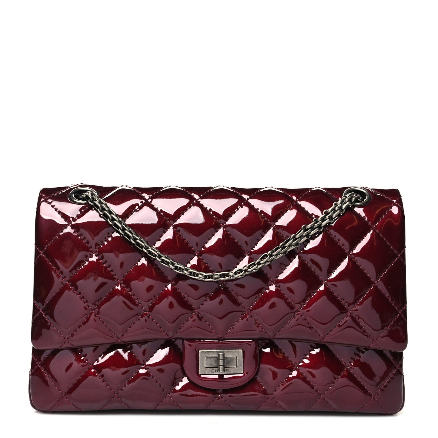 Patent Quilted 2.55 Reissue 226 Flap Burgundy