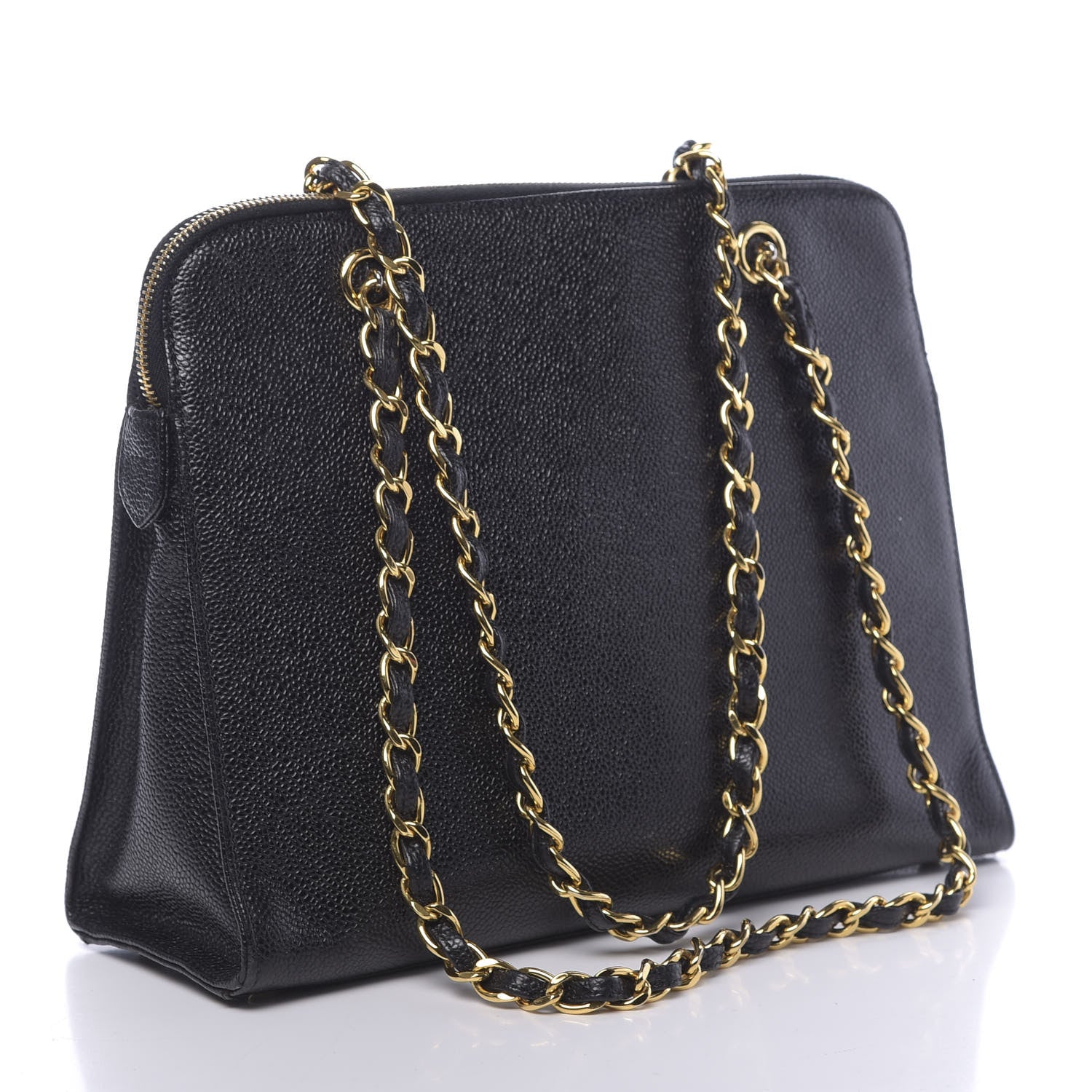 Chanel Caviar Flap Shoulder Bag Black 3 of 10