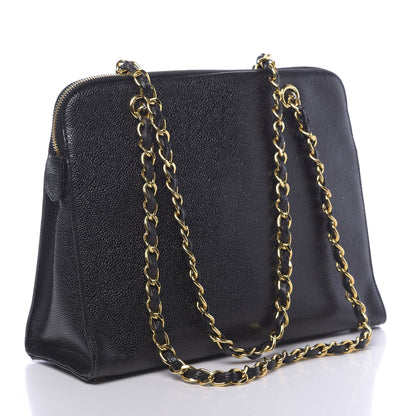 Chanel Caviar Flap Shoulder Bag Black 3 of 10