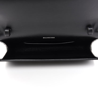 Balenciaga Calfskin Crocodile Embossed Touch Phone Holder With Strap Black 5 of 10