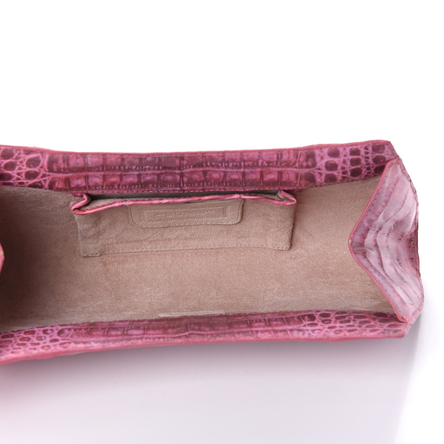 Nancy Gonzalez Metallic Crocodile Clutch Pink 5 of 10