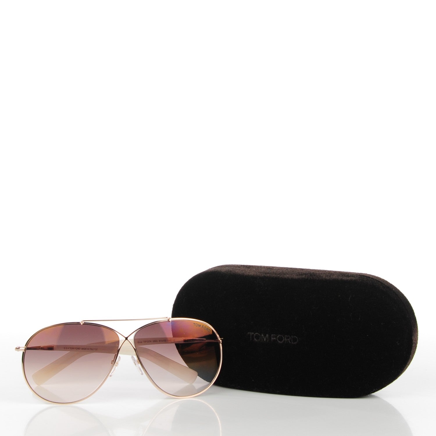 Tom Ford Eva Crossover Sunglasses TF374 Gold 4 of 7