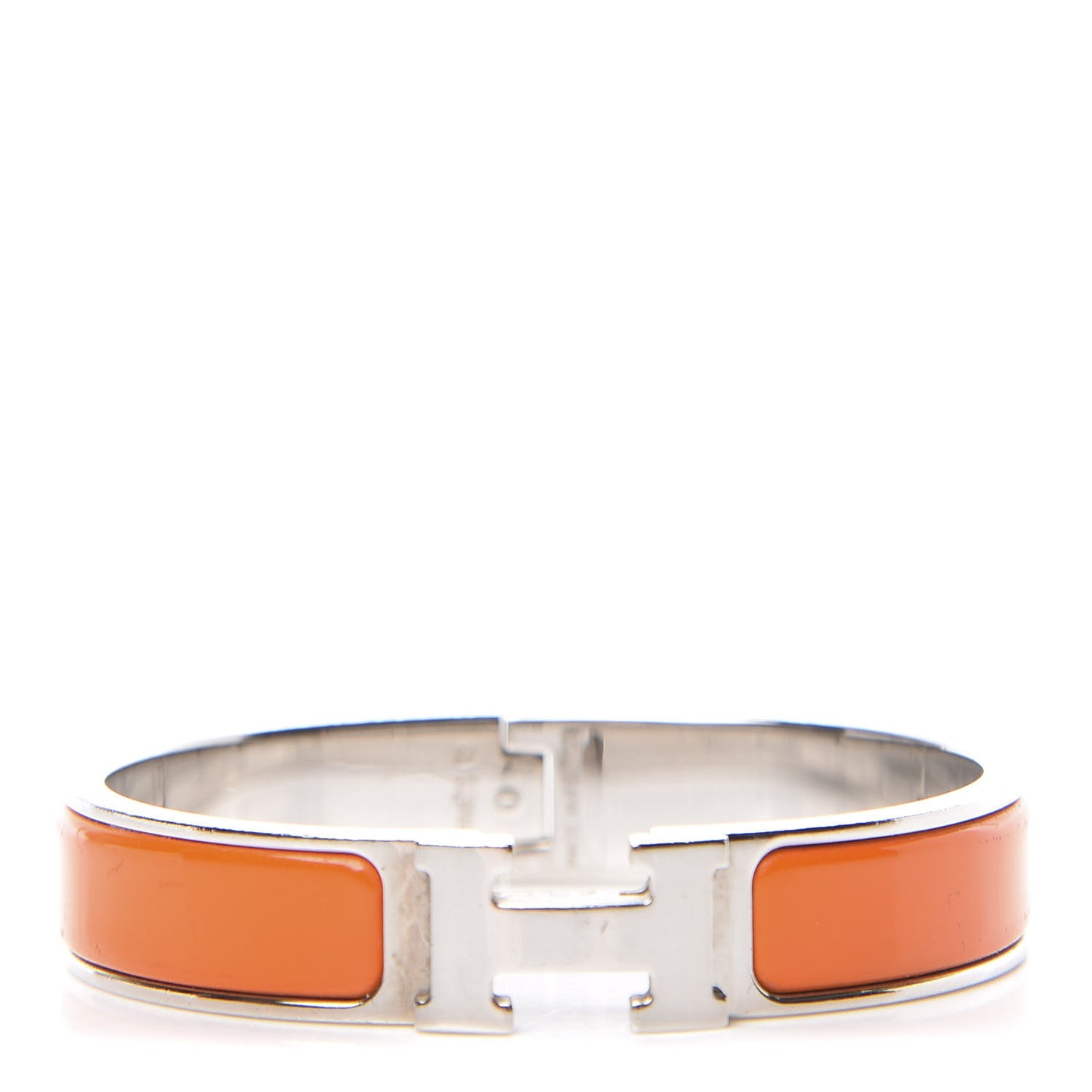 Enamel Narrow Clic Clac H Bracelet PM Orange