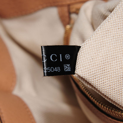 Gucci Cellarius Calfskin Large Bamboo Shopper Tote Camelia 9 of 9