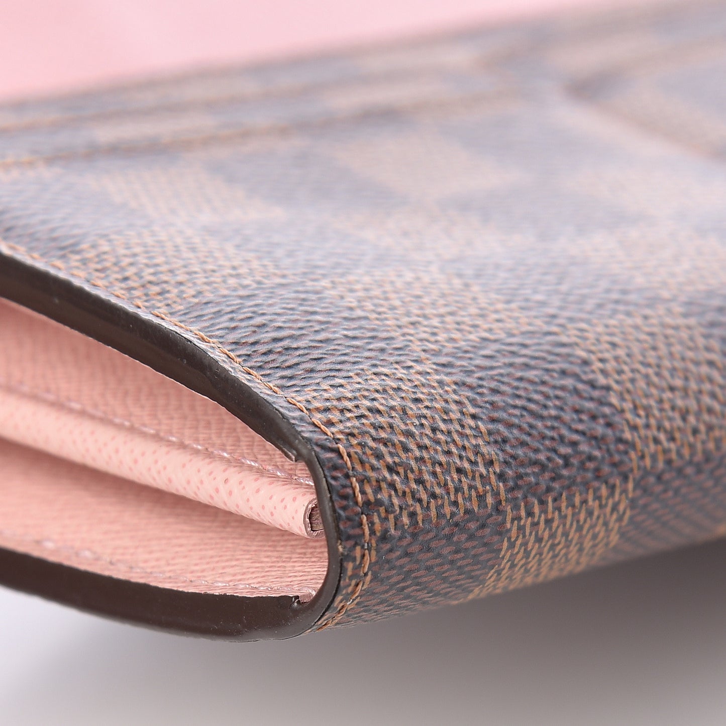 Damier Ebene Sarah Wallet NM Rose Ballerine