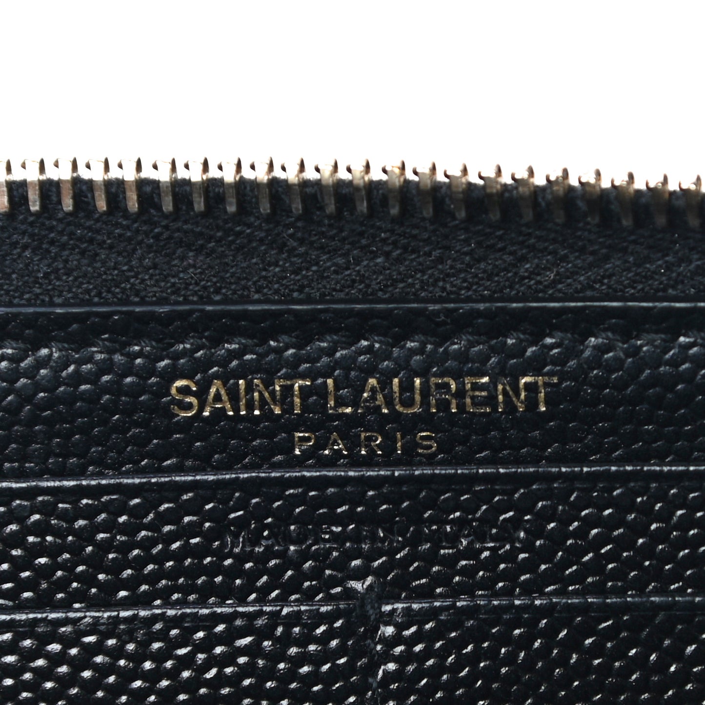 Grain De Poudre Matelasse Chevron Monogram Zip Around Wallet Black