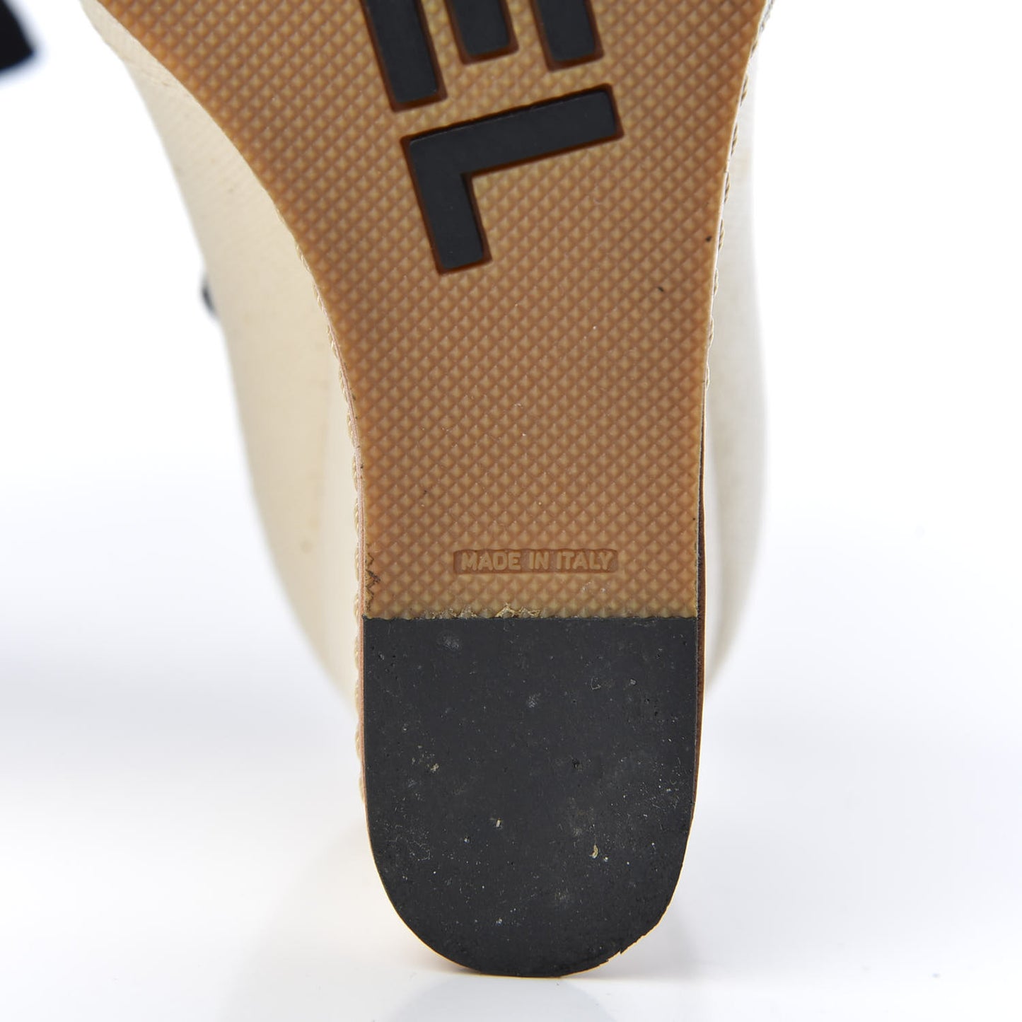 Canvas Studded Cap Toe CC Wedges 37.5 Beige Navy Black
