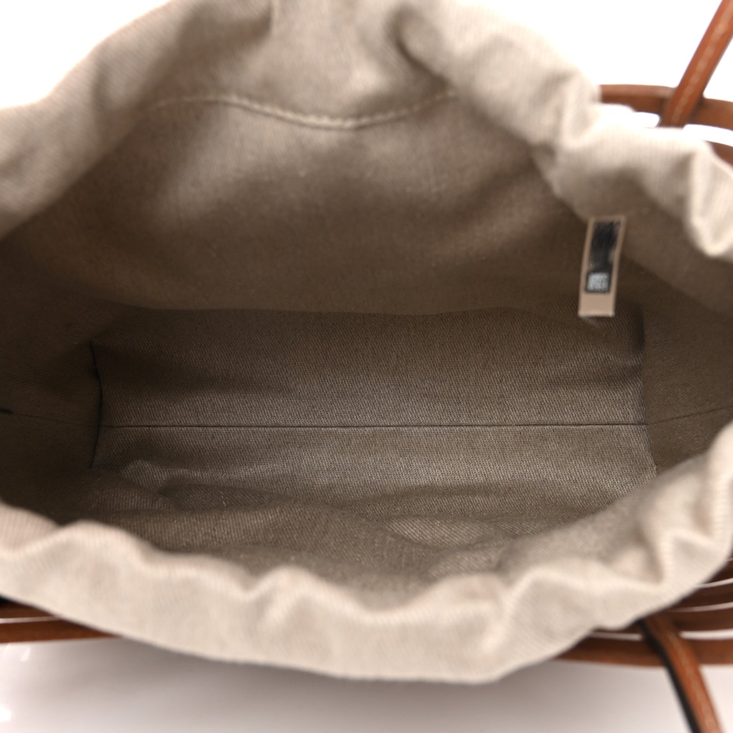 Calfskin Small Kayan Basket Tote Bag Caramel