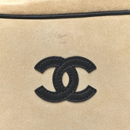 Chanel Suede Calfskin Large Zipped Pouch Beige 8 of 10