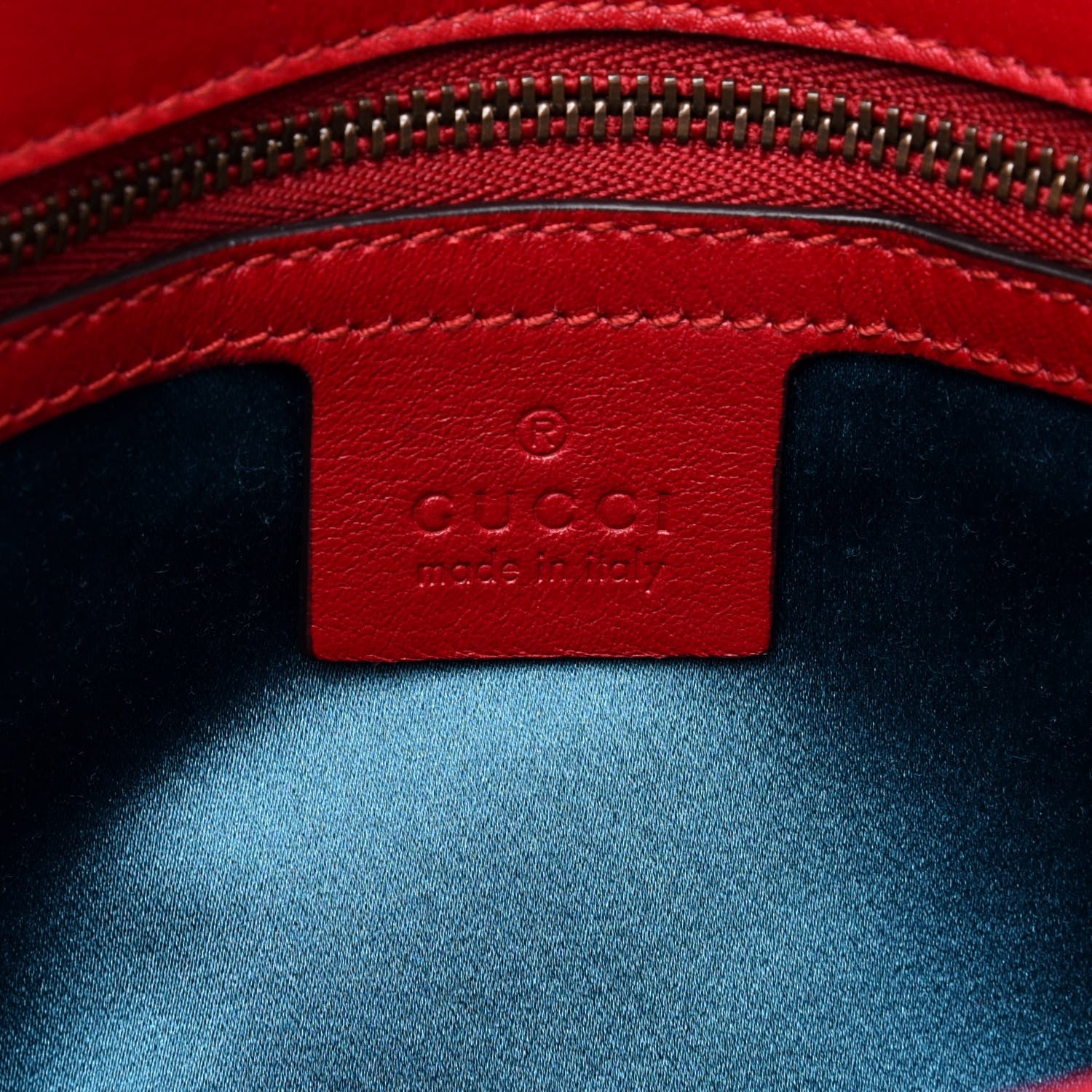 Gucci Velvet Matelasse Medium GG Marmont Shoulder Bag Hibiscus Red 6 of 11