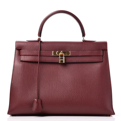 Hermes Fjord Kelly Sellier 35 Rouge H 1 of 36