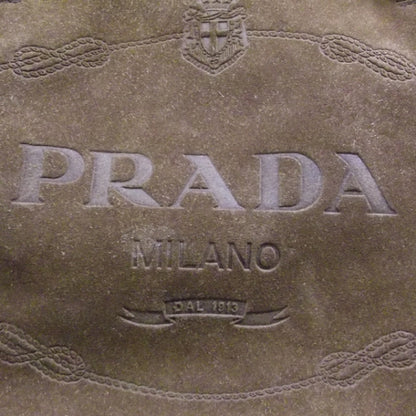 Prada Scamosciato Suede Logo Bowler Brown 11 of 11