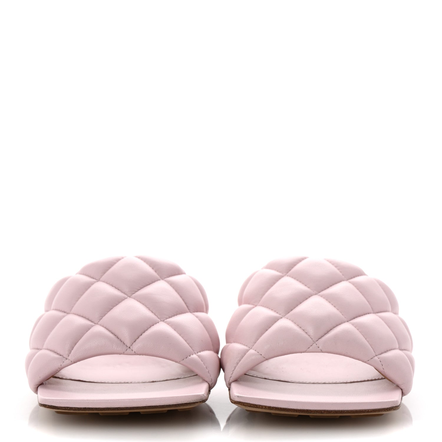 Bottega Veneta Nappa Padded Kitten Heel Mule Sandals 37.5 Cameo 3 of 10
