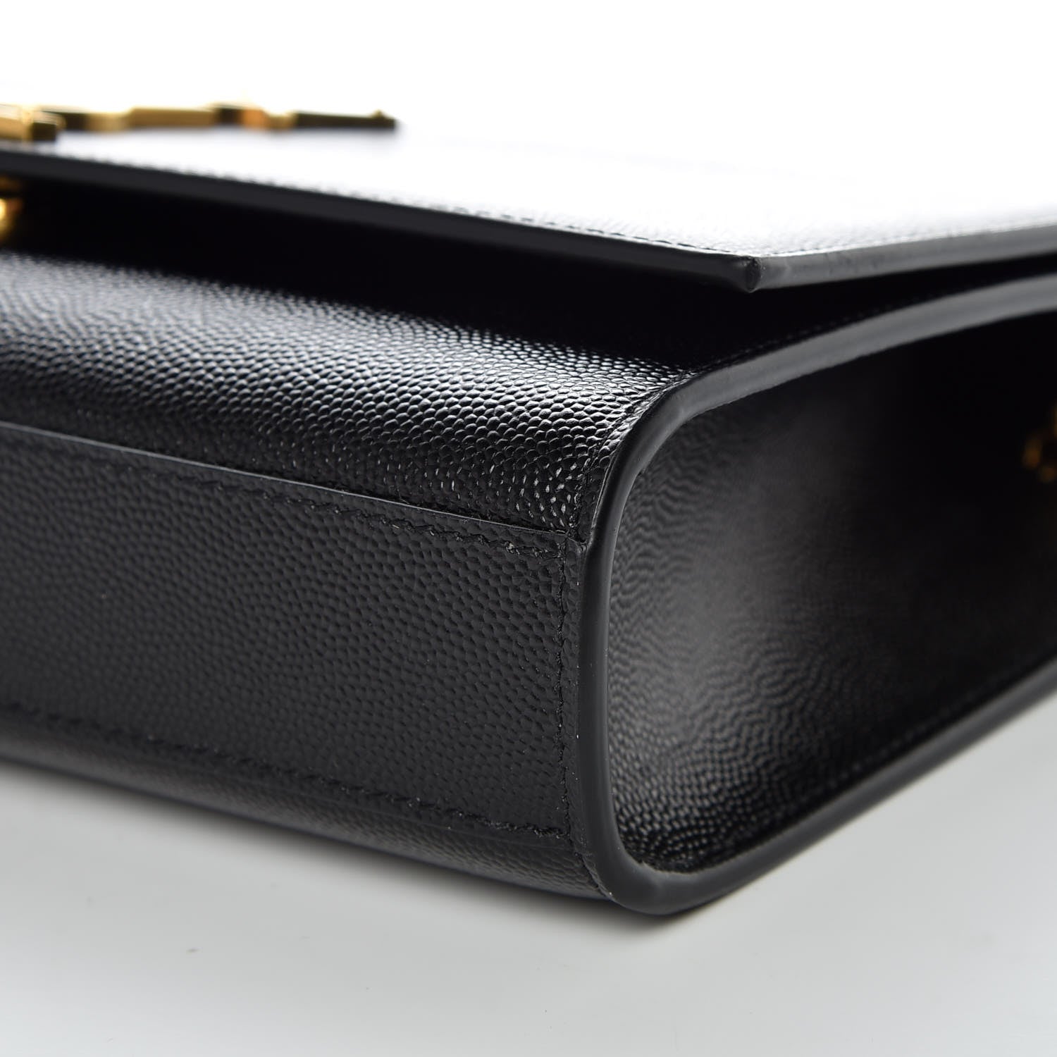 Saint Laurent Grain De Poudre Medium Classic Monogram Kate Satchel Black 6 of 9