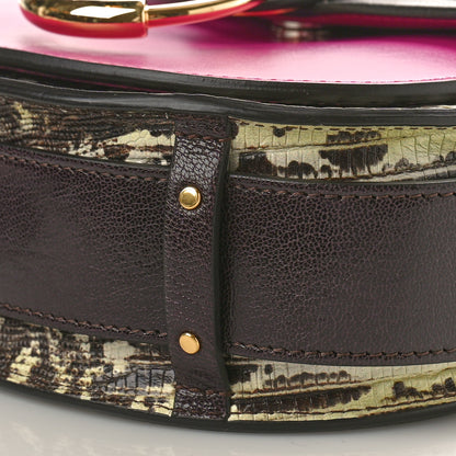 Chloe Calfskin Lizard Embossed Small Tess Bag Black Raisin 9 of 9