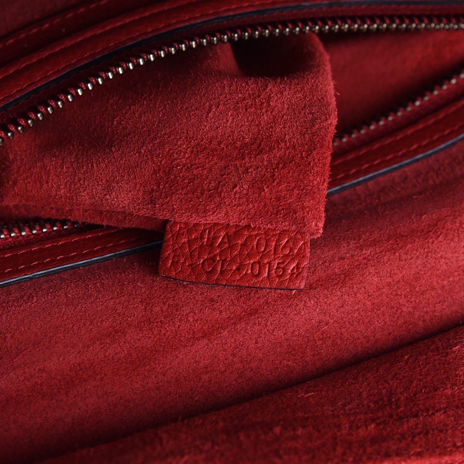 Celine Baby Grained Calfskin Micro Luggage Red 7 of 15