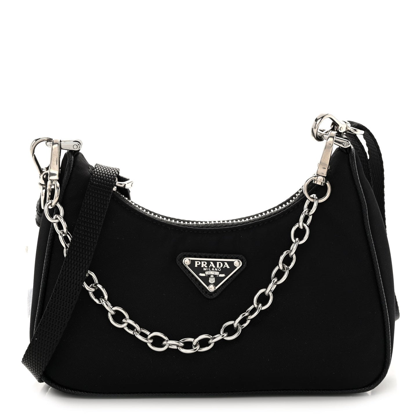 Tessuto Nylon Mini Re-Edition 2000 Shoulder Bag Black