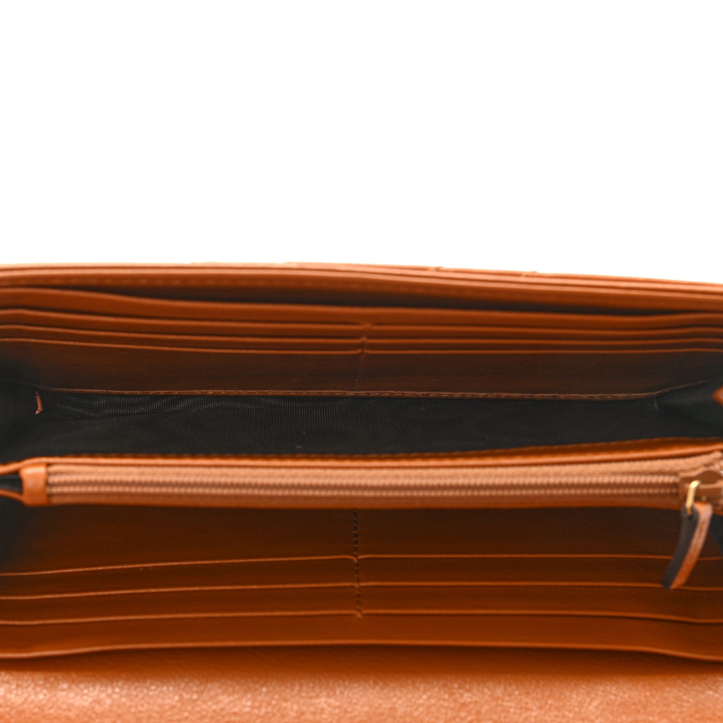 Calfskin Matelasse GG Marmont Continental Wallet Cognac
