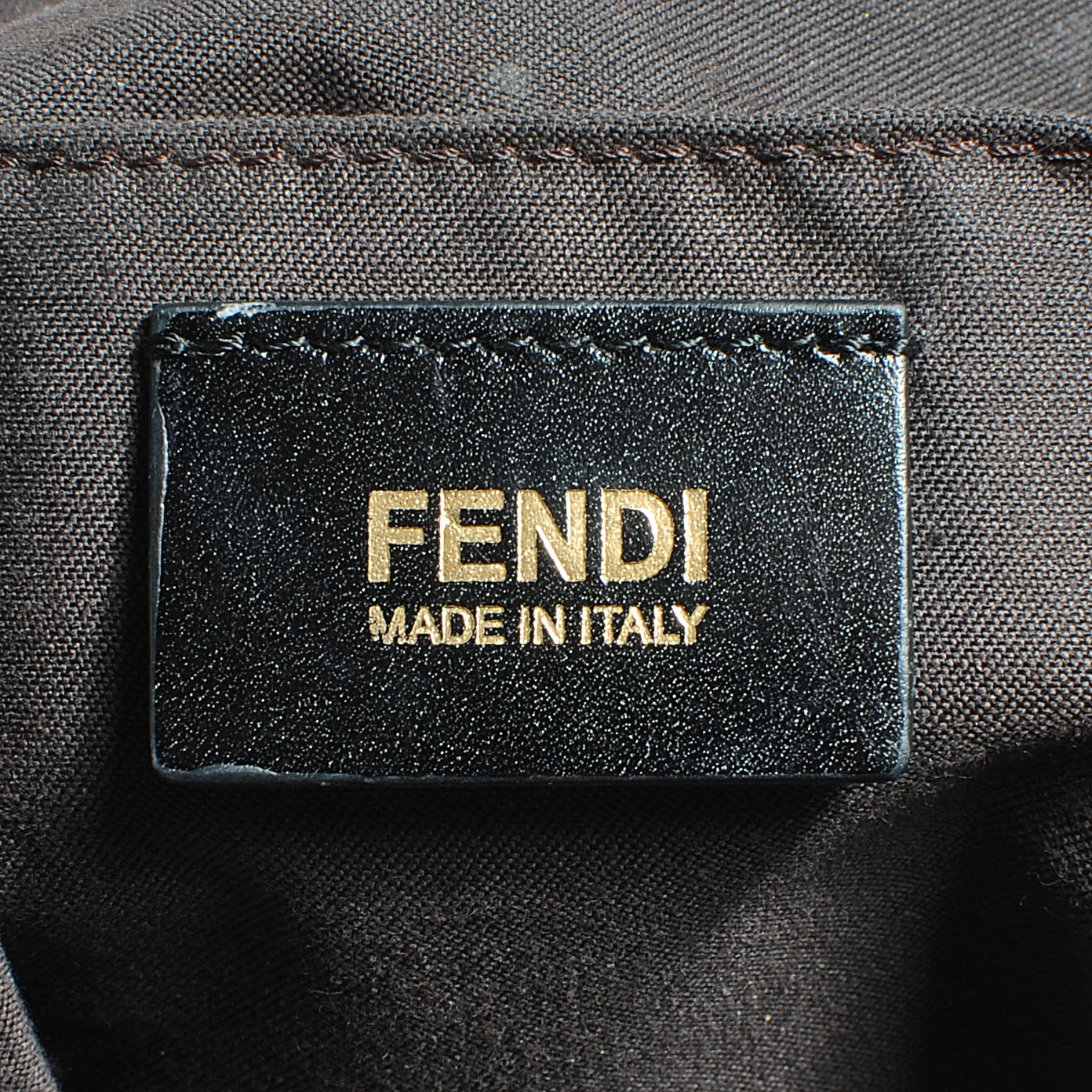 Fendi Pebbled Calfskin Large Chameleon Tote Black 6 of 7