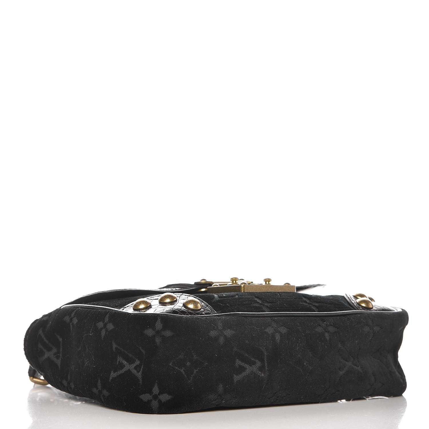Louis Vuitton Monogram Velours Alligator Irvine Black 4 of 7