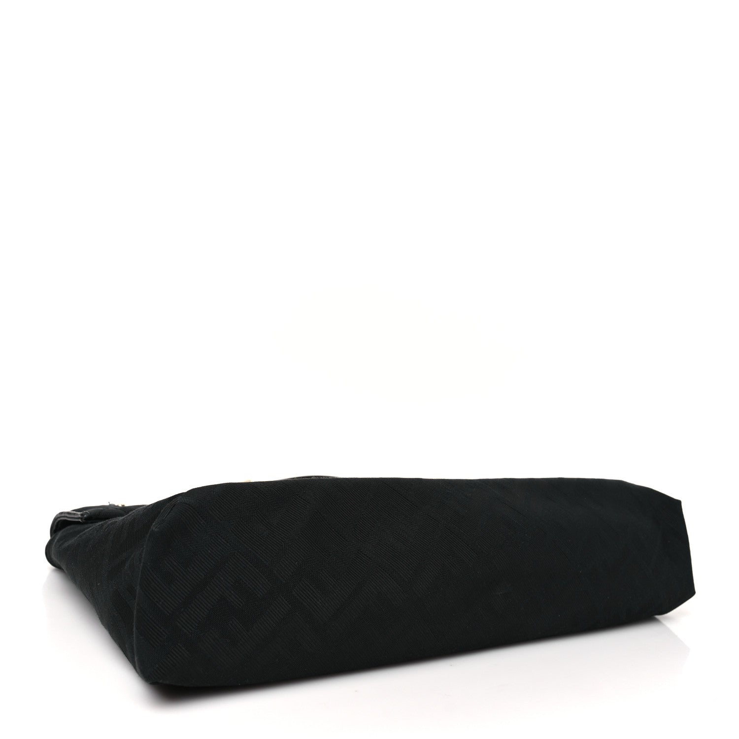 Fendi Zucca Quilted Maxi Baguette Shoulder Bag Black 4 of 11
