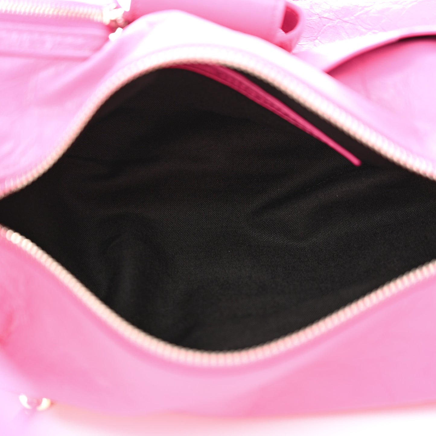 Agneau Arena Superbusy XS Sling Zip Shoulder Bag Hot Pink