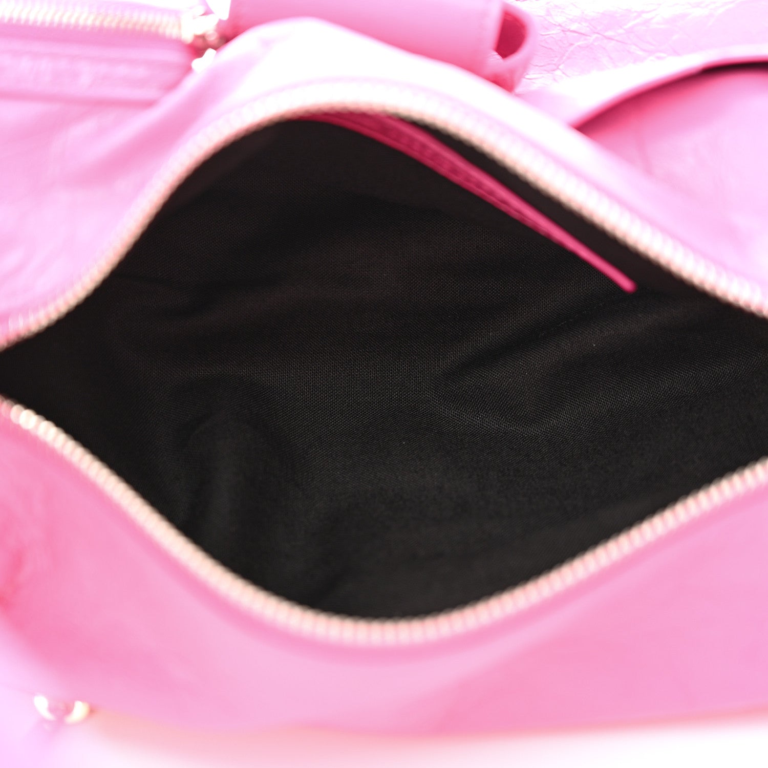 Balenciaga Agneau Arena Superbusy XS Sling Zip Shoulder Bag Hot Pink 5 of 10