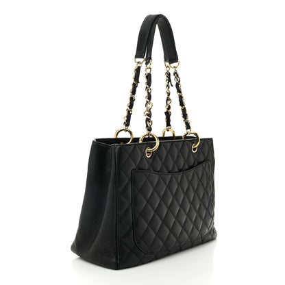 Chanel Caviar Quilted Grand Shopping Tote GST Black 3 of 10