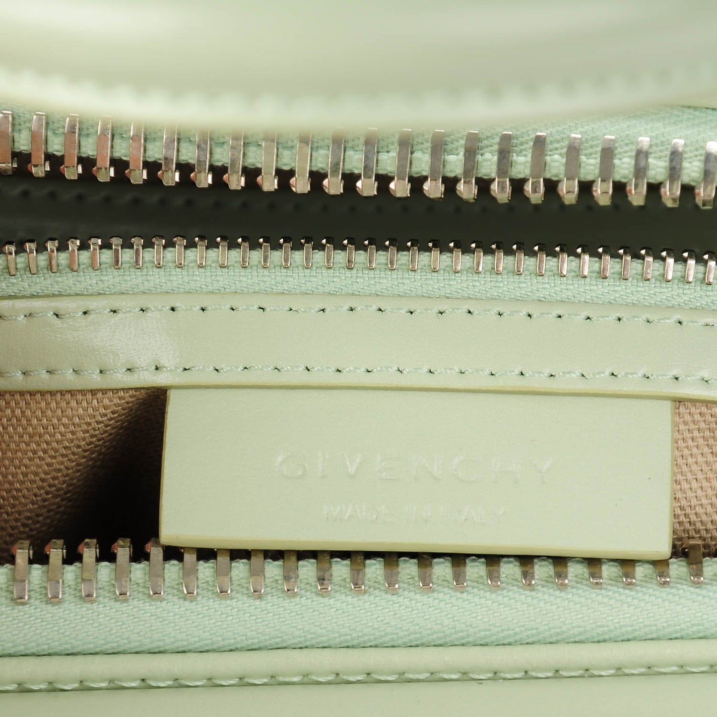 Shiny Lord Calfskin Small Antigona Aqua Green
