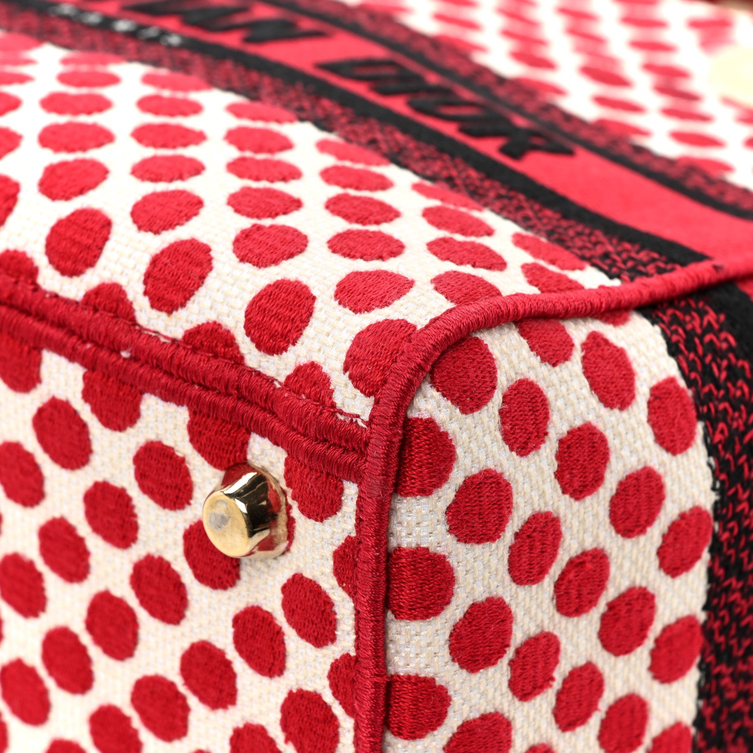 Christian Dior Canvas Medium DiorAmour Dots Lady D-Lite Red 11 of 16