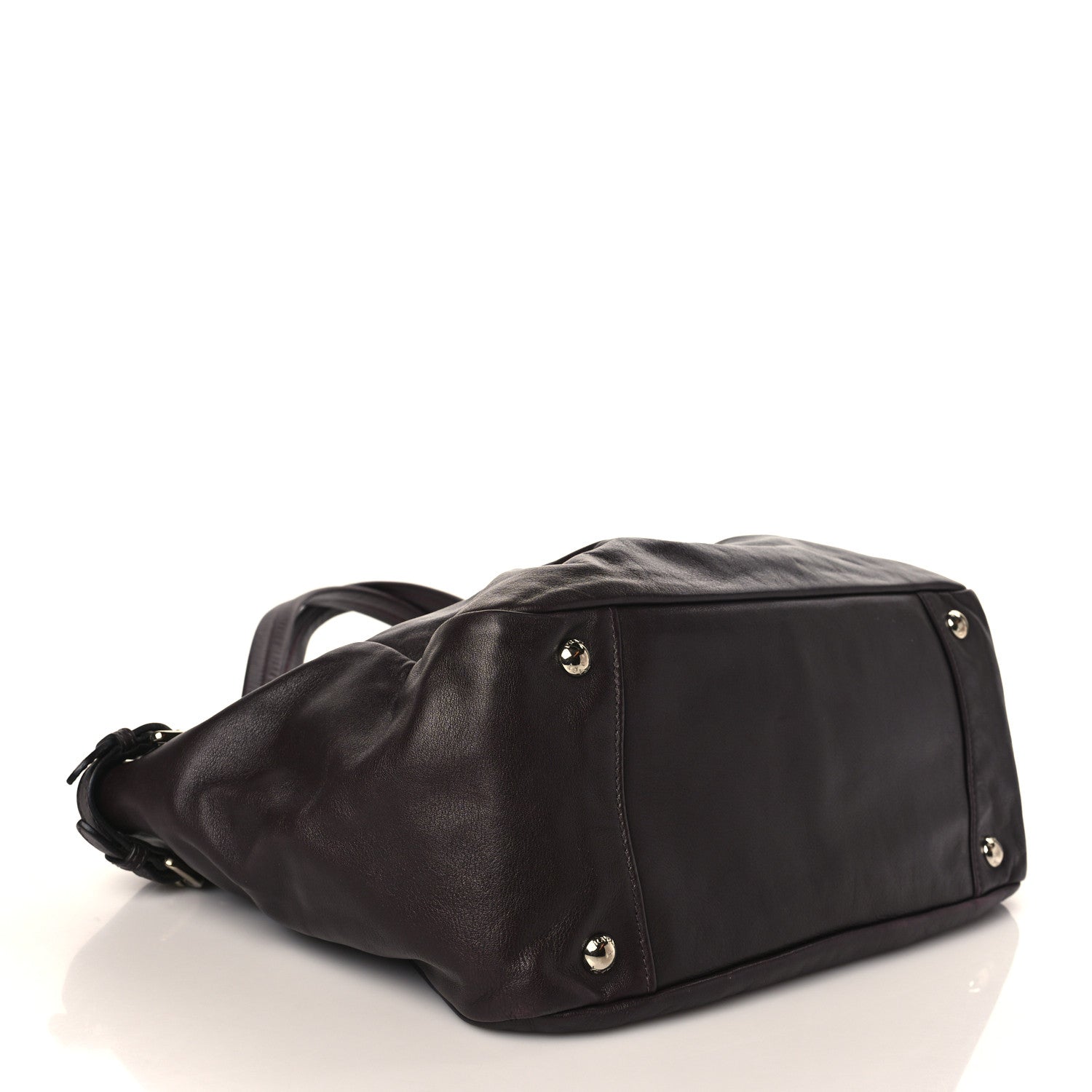 Prada Soft Calfskin Shopping Tote Prugna 3 of 7