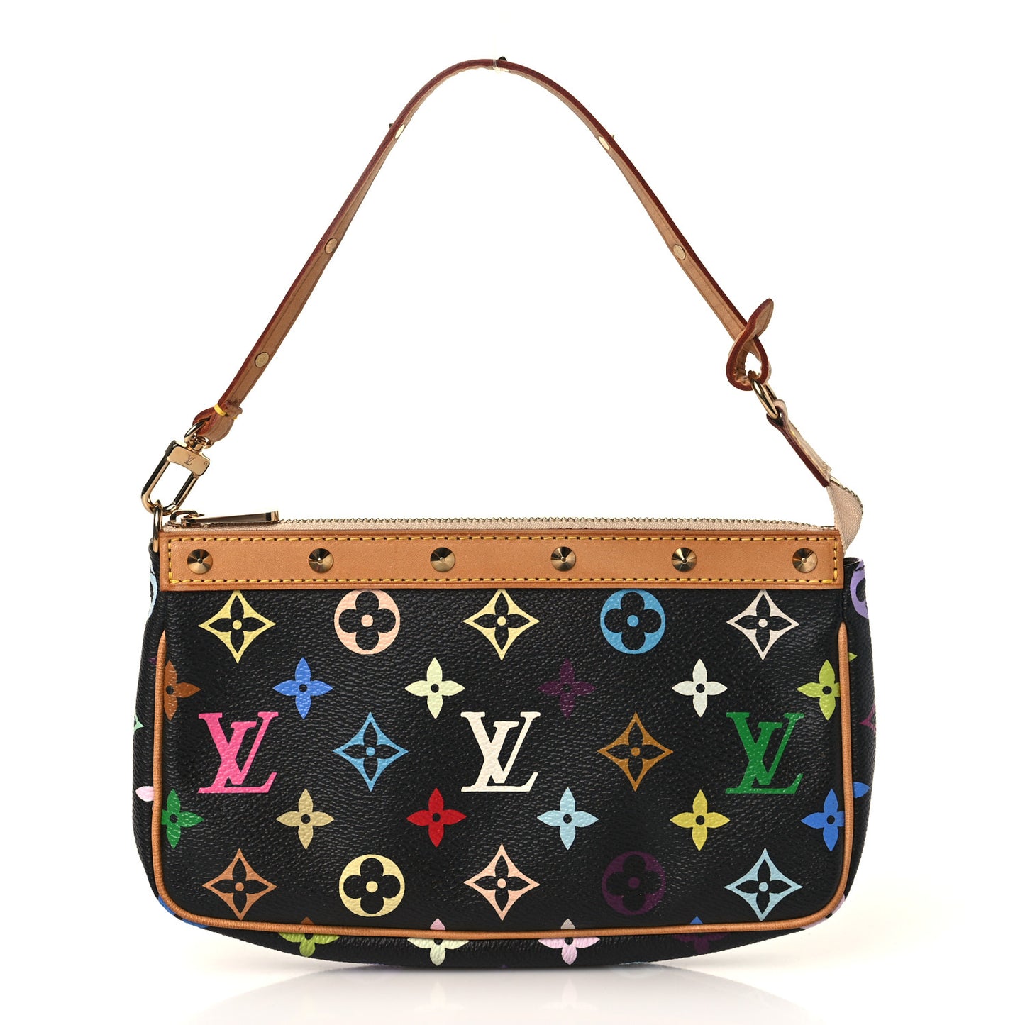 Monogram Multicolor Pochette Accessories Black