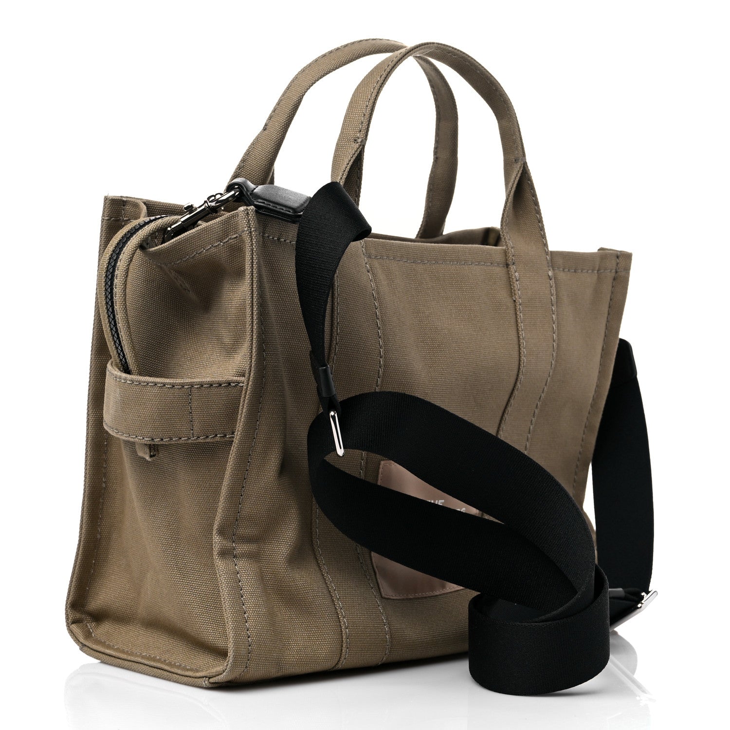 Marc Jacobs Cotton Canvas Medium The Traveler Tote Bag Slate Green 2 of 7