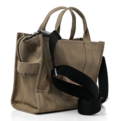 Marc Jacobs Cotton Canvas Medium The Traveler Tote Bag Slate Green 2 of 7