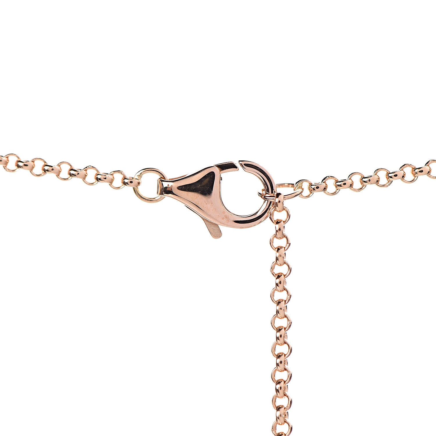 Cartier 18K Pink Gold Diamond Agrafe Paved Pendant Necklace 5 of 6