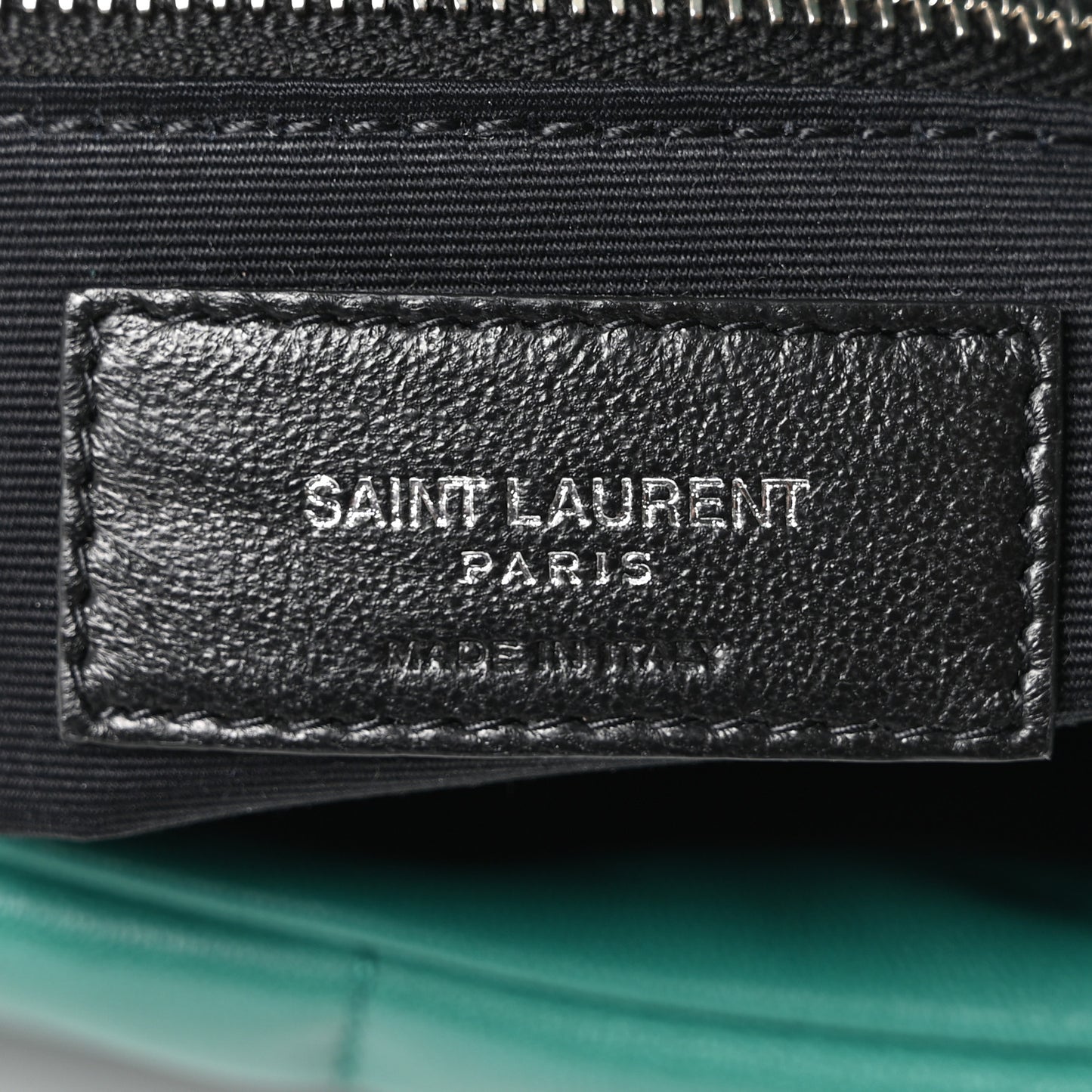 Lambskin Quilted Small Loulou Puffer Monogram Chain Satchel Green Field