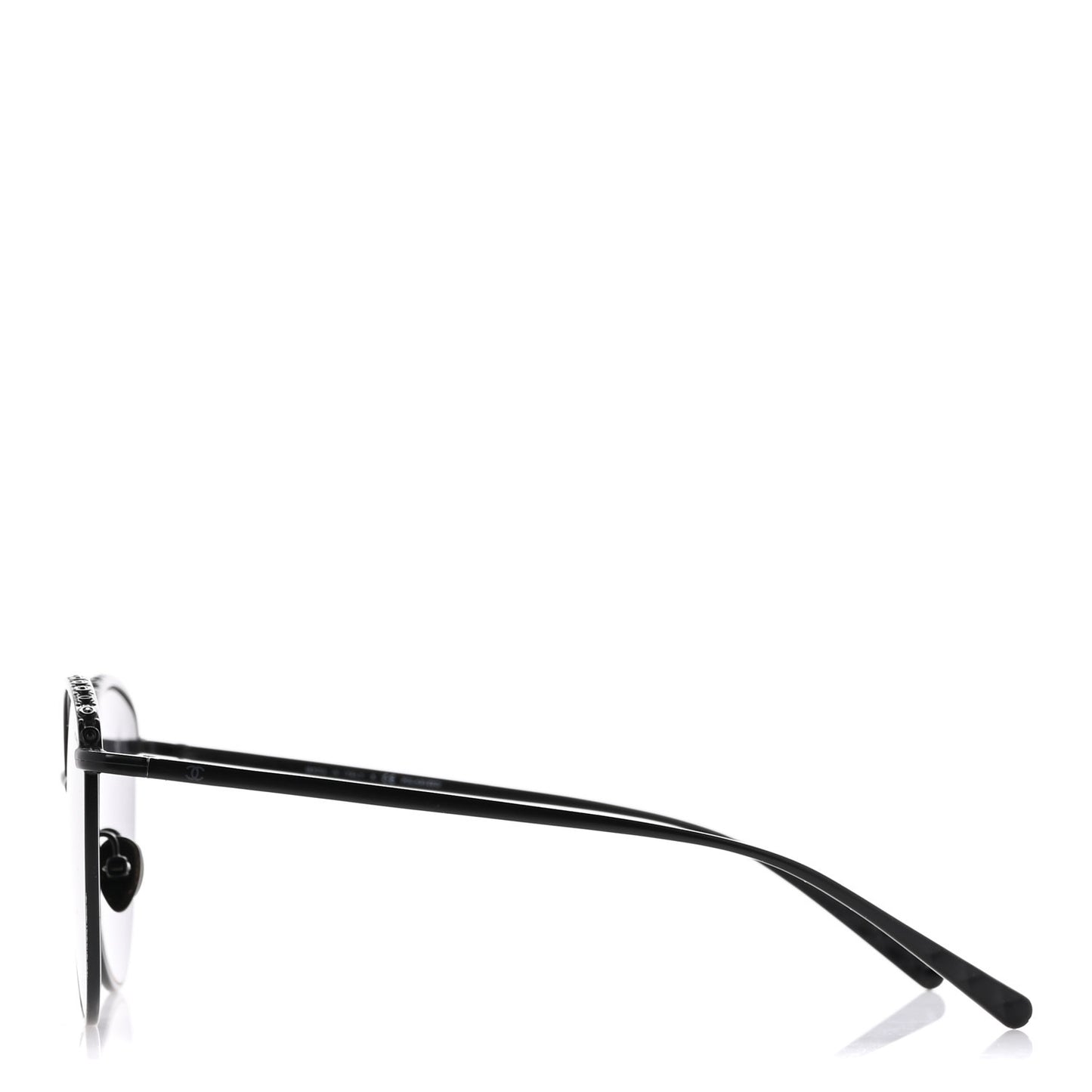 Metal Crystal Polarized Sunglasses 4258-B Black