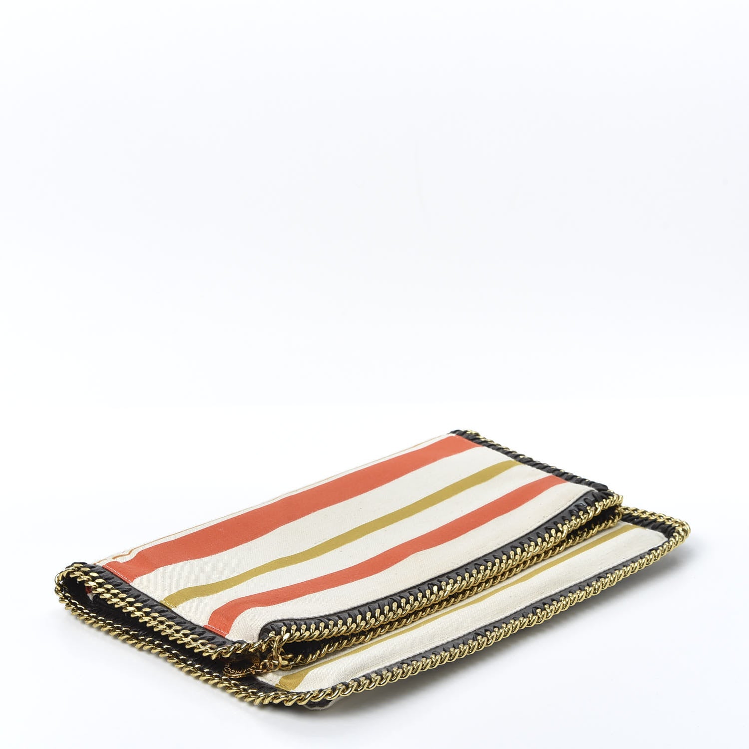 Stella McCartney Canvas Striped Falabella Clutch Multicolor 3 of 9