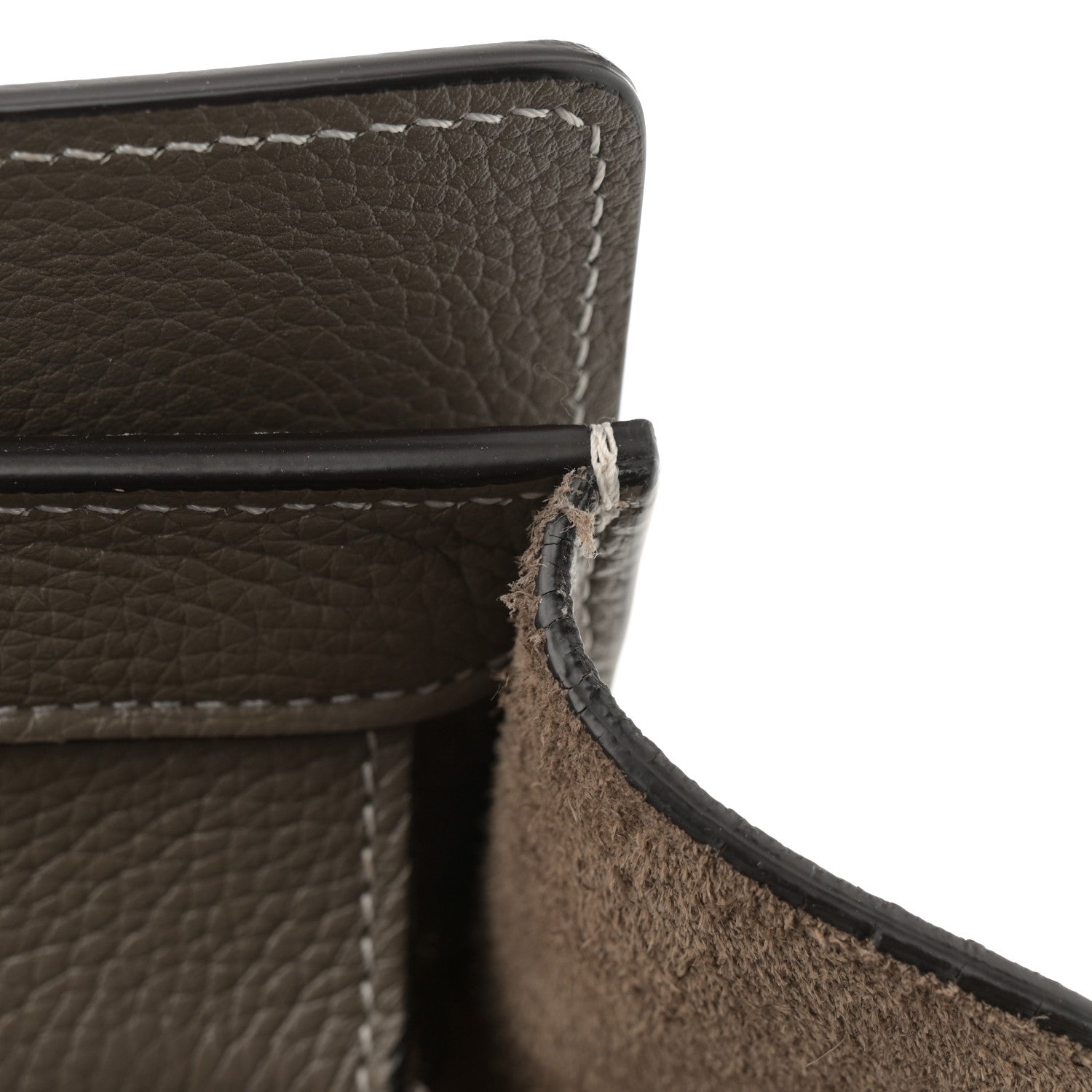 Celine Drummed Calfskin Micro Luggage Souris 11 of 13