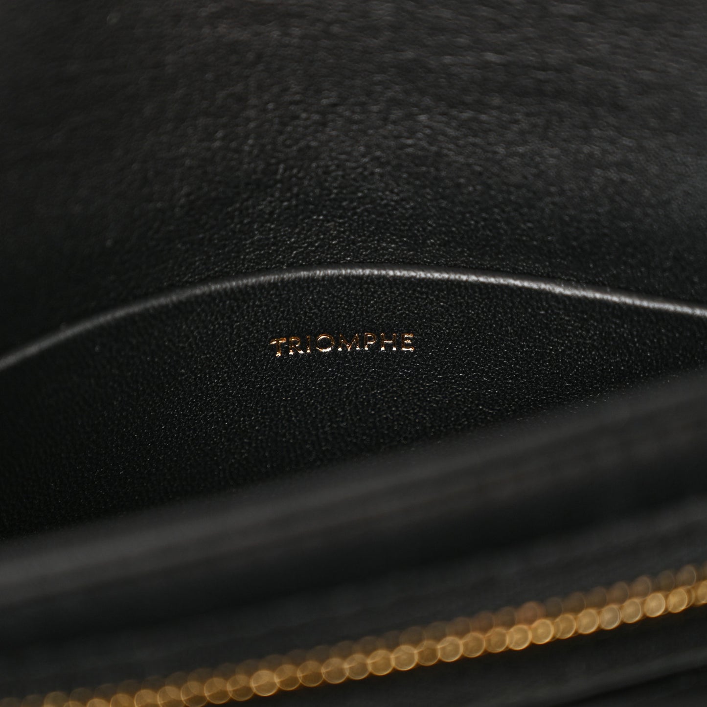 Shiny Calfskin Besace Clea Triomphe Black