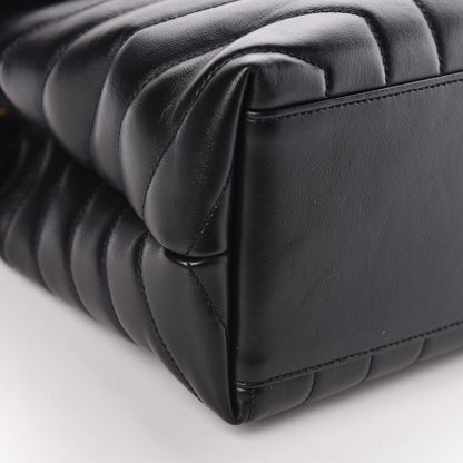 Saint Laurent Calfskin Y Quilted Monogram Medium Loulou Chain Satchel Black 10 of 11