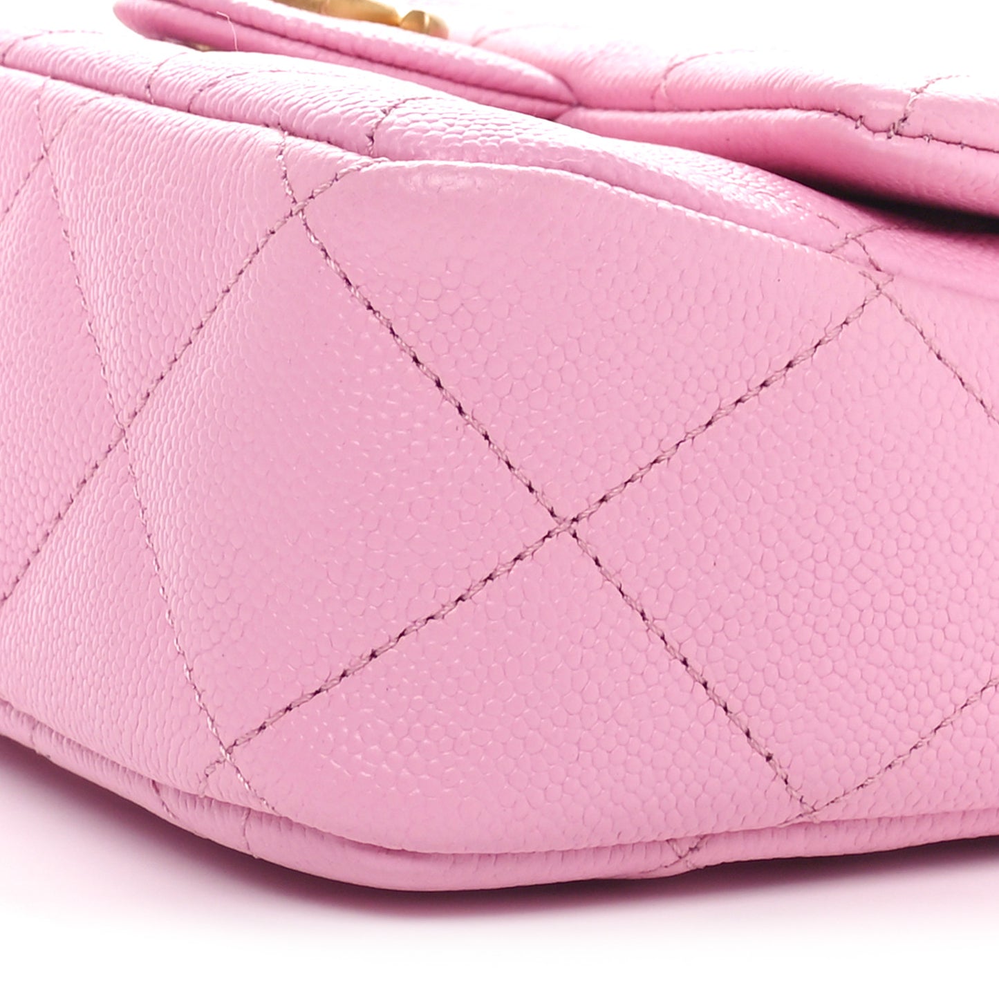 Caviar Quilted Mini Sweetheart Flap Lilac