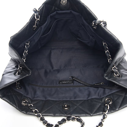 Chanel Soft Caviar Quilted Large Cells Tote Black 4 of 9