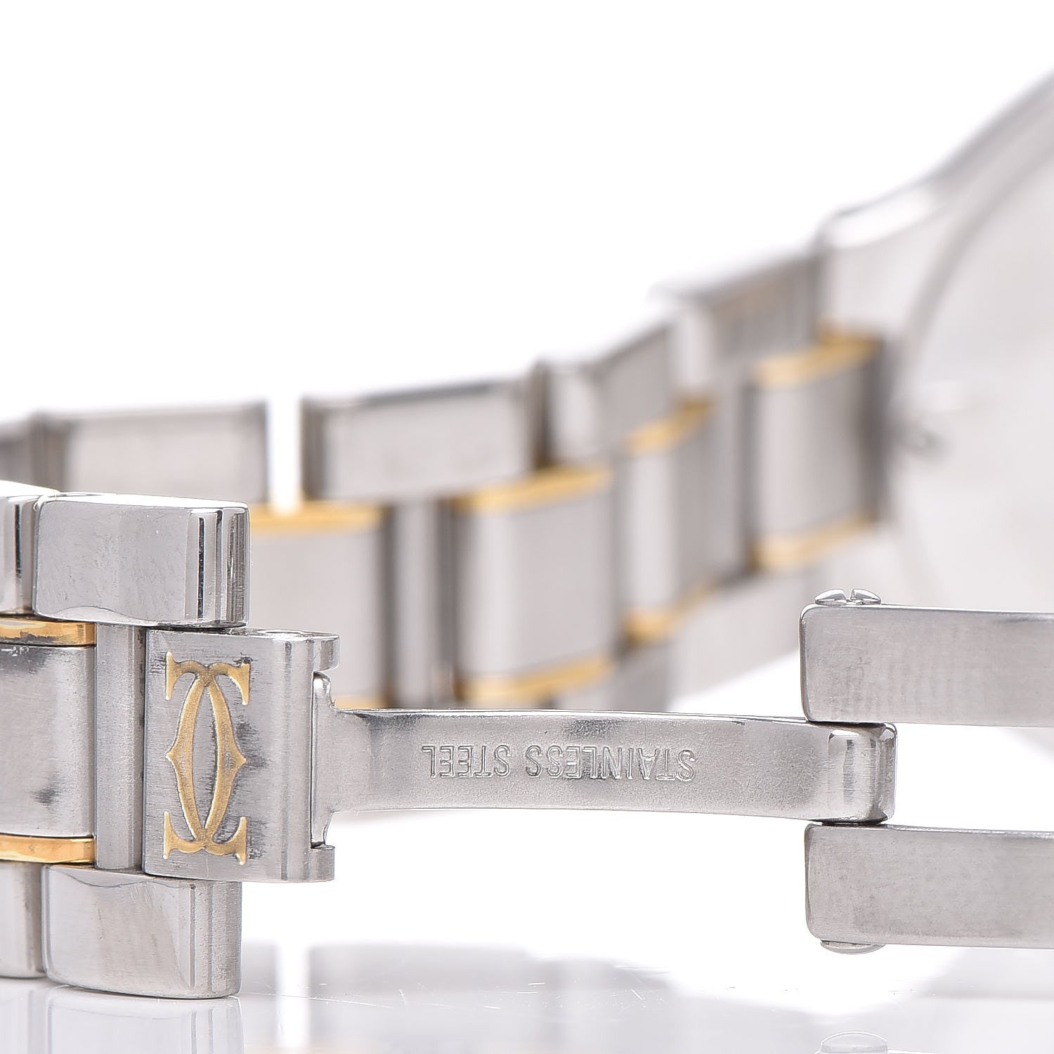 Cartier Stainless Steel 18K Yellow Gold 28mm Must De 21 Quartz Watch 15 of 17
