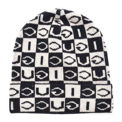 Gucci Wool Appside Beanie L Black Ivory 1 of 3