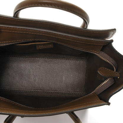 Celine Calfskin Suede Nano Tri-Color Luggage Cream 5 of 6
